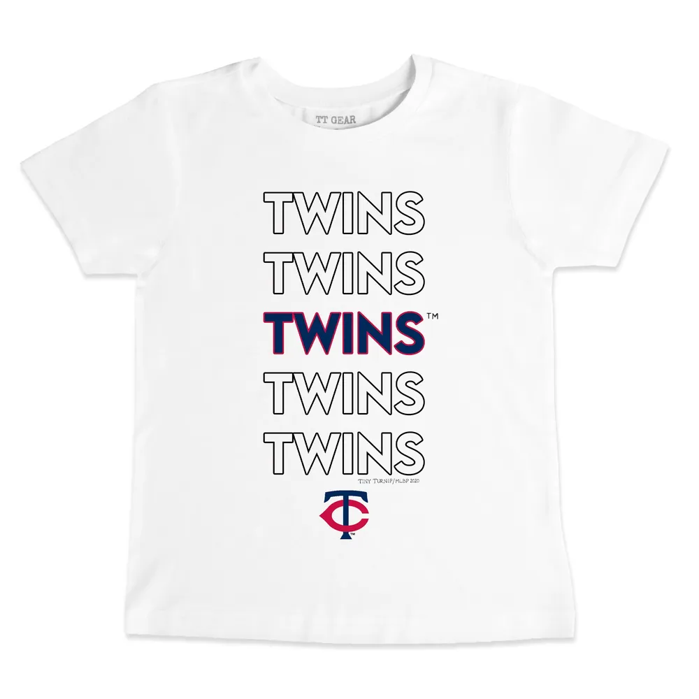 Minnesota Twins Tiny Turnip Infant Stacked T-Shirt - White