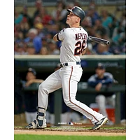 Max Kepler Minnesota Twins Unsigned Hitting White Jersey Photograph