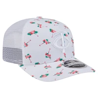 Men's New Era  White Minnesota Twins Flamingo Mesh Back 9SEVENTY Stretch-Snap Hat