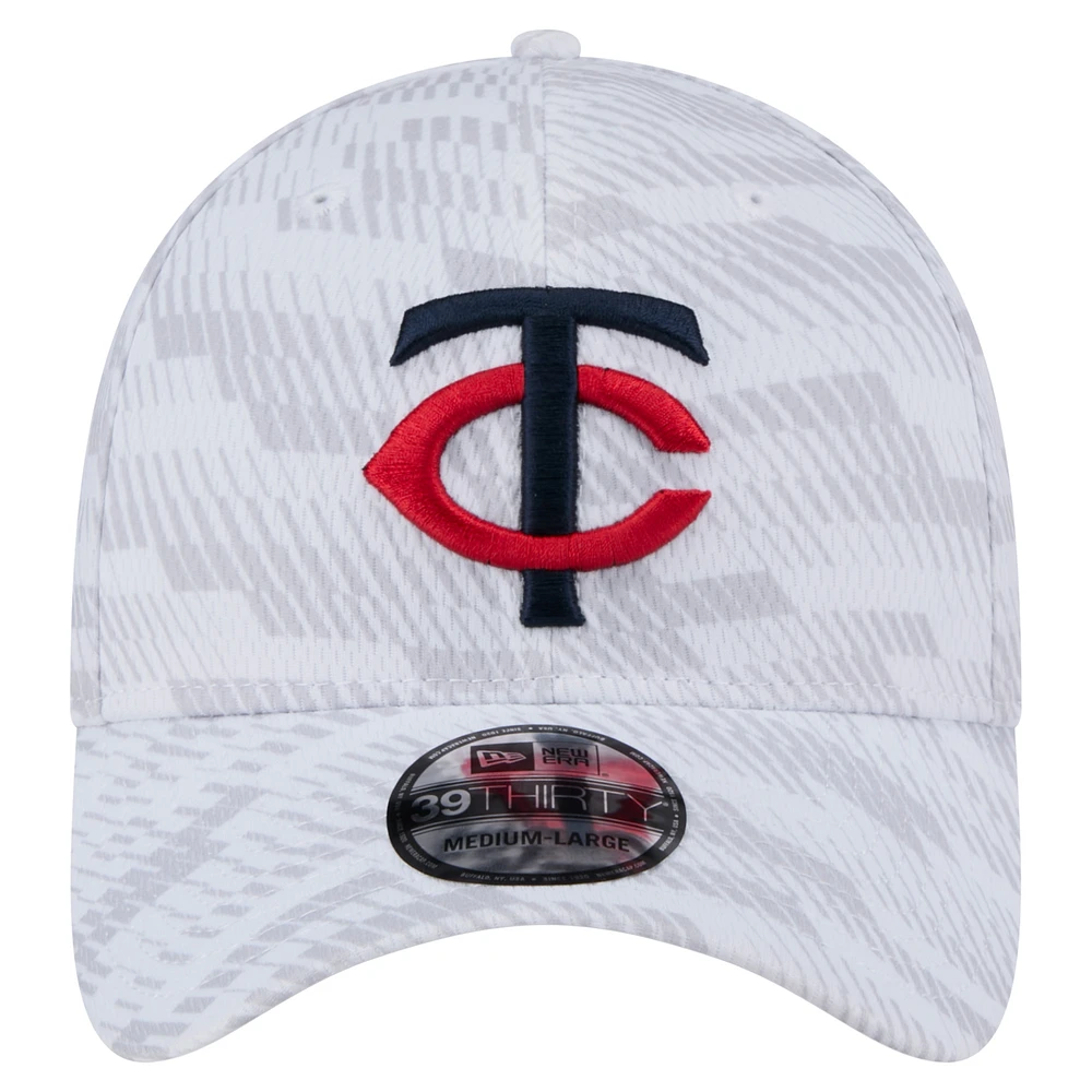 Casquette extensible New Era blanche Minnesota Twins Graded 39THIRTY pour homme