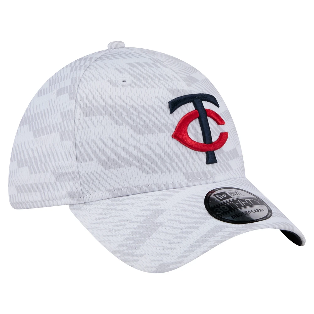 Casquette extensible New Era blanche Minnesota Twins Graded 39THIRTY pour homme