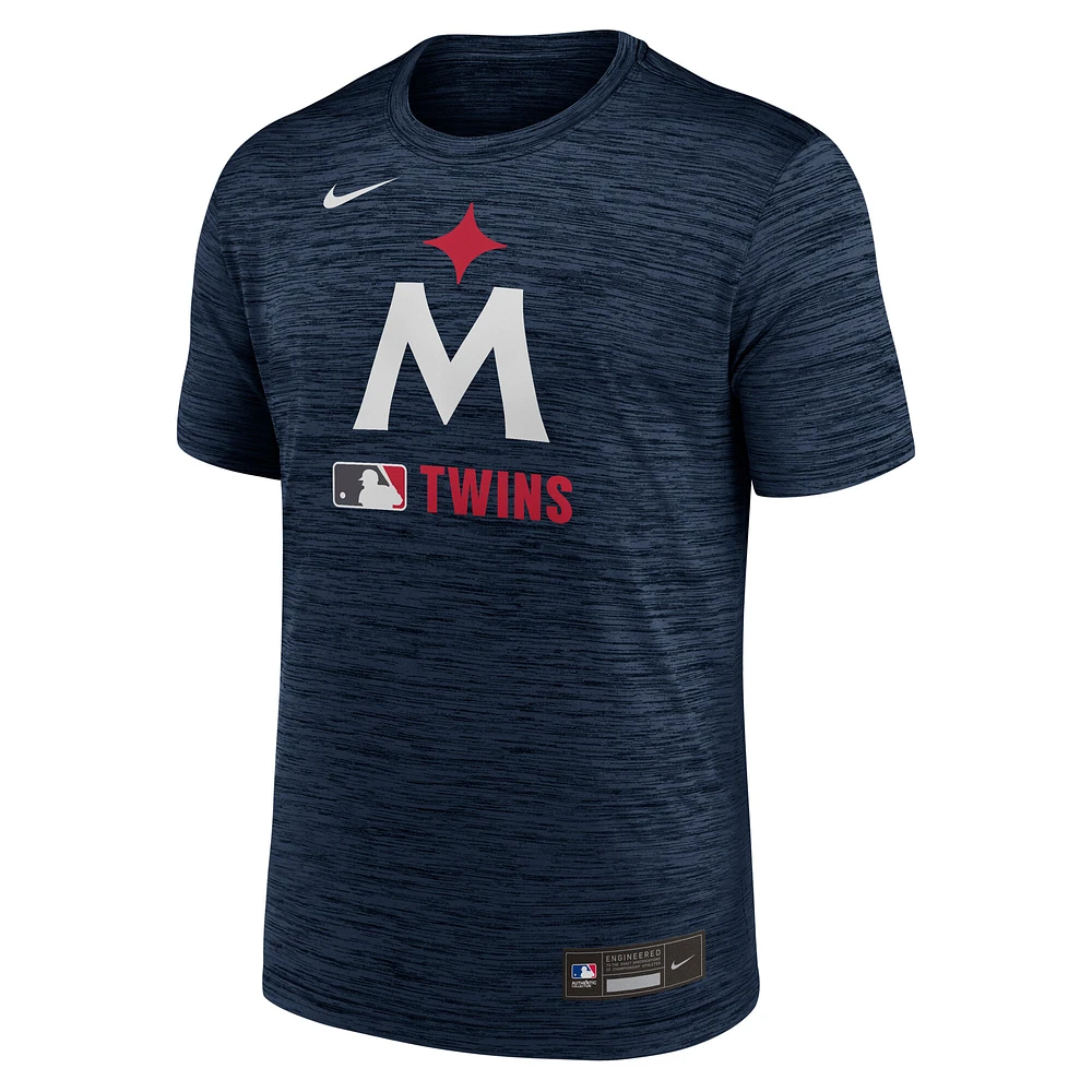 Men's Nike  Navy Minnesota Twins Authentic Collection Velocity Performance T-Shirt