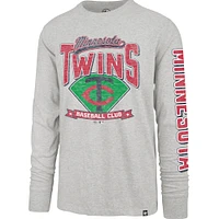Men's '47 Gray Minnesota Twins Fair Ball Franklin Long Sleeve T-Shirt