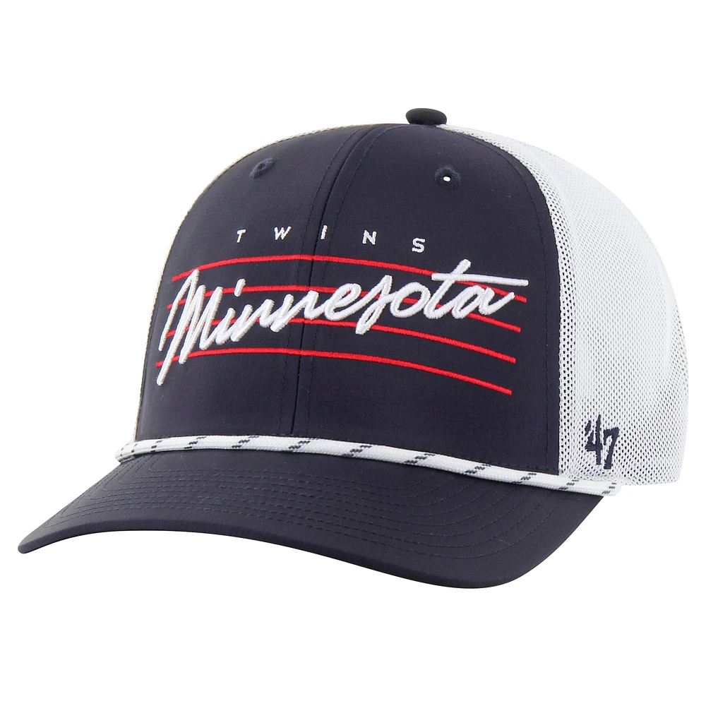 Casquette ajustable pour homme '47 Minnesota Twins Downburst Trucker bleu marine