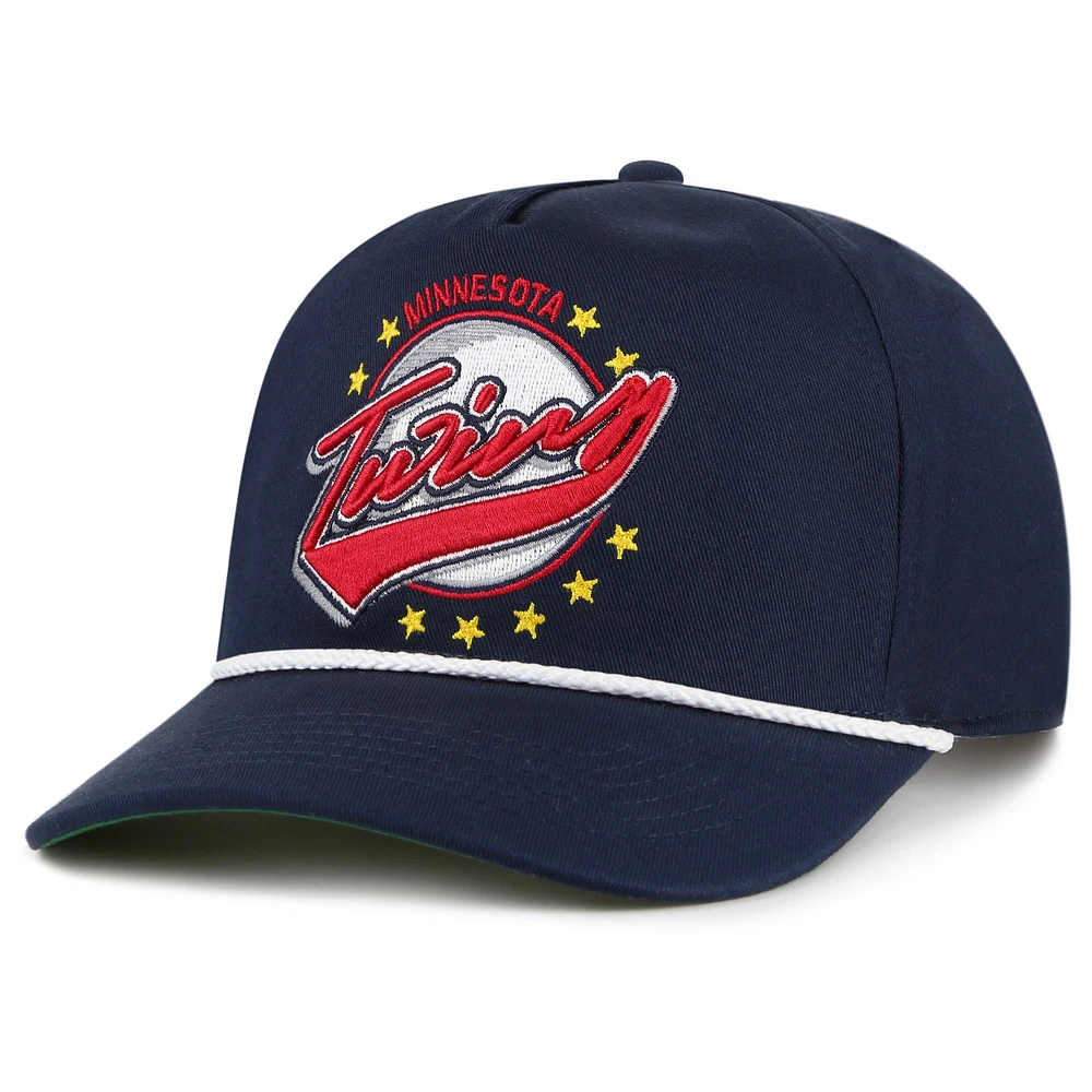 Men's '47 Navy Minnesota Twins Wax Pack Collection Premier Hitch Adjustable Hat