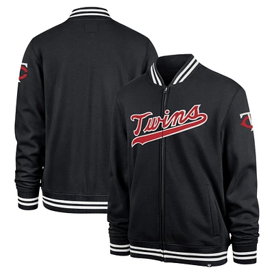 Veste de survêtement entièrement zippée '47 Minnesota Twins Wax Pack Pro Camden pour hommes, bleu marine