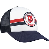 Casquette réglable '47 Minnesota Twins Cooperstown Collection Wax Pack Express Trucker pour hommes, blanc/bleu marine