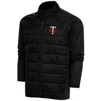 Men's Antigua  Black Minnesota Twins Altitude Full-Zip Jacket
