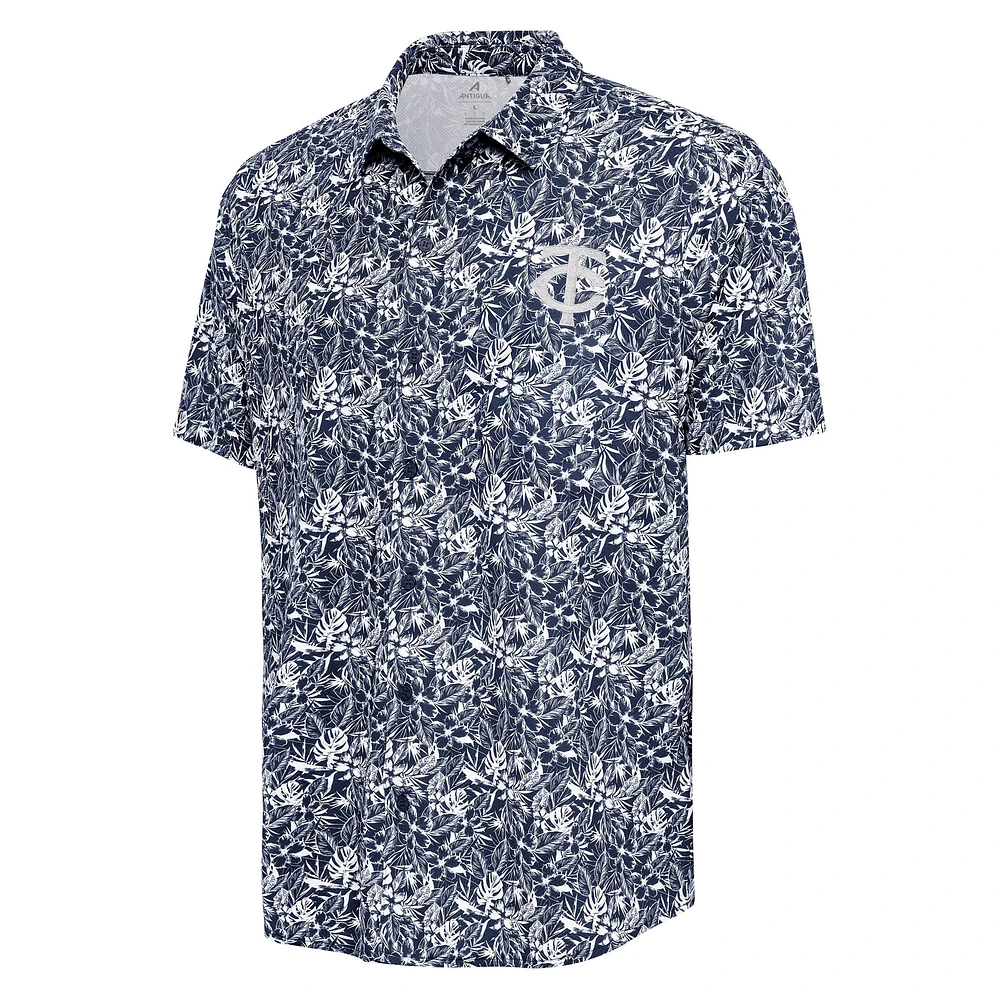 Men's Antigua Navy Minnesota Twins Resort Button-Up Shirt