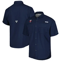 Men's Columbia Navy Minnesota Twins Tamiami Omni-Shade Button-Down Shirt