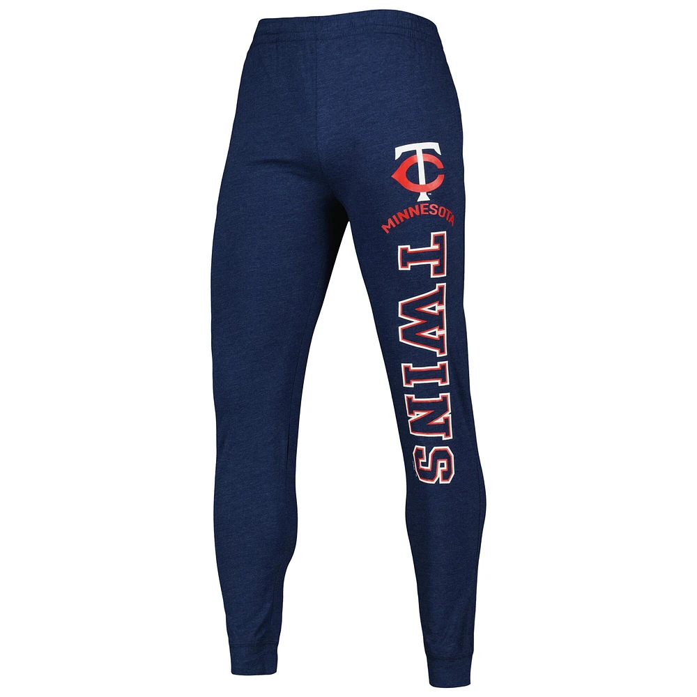 Ensemble sweat à capuche et pantalon de jogging Minnesota Twins Meter Concepts Sport Heather Navy/Heather Charcoal pour homme