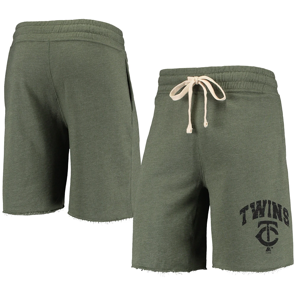 Concepts Sport Olive chinée Minnesota Twins Mainstream Tri-Blend Short pour homme