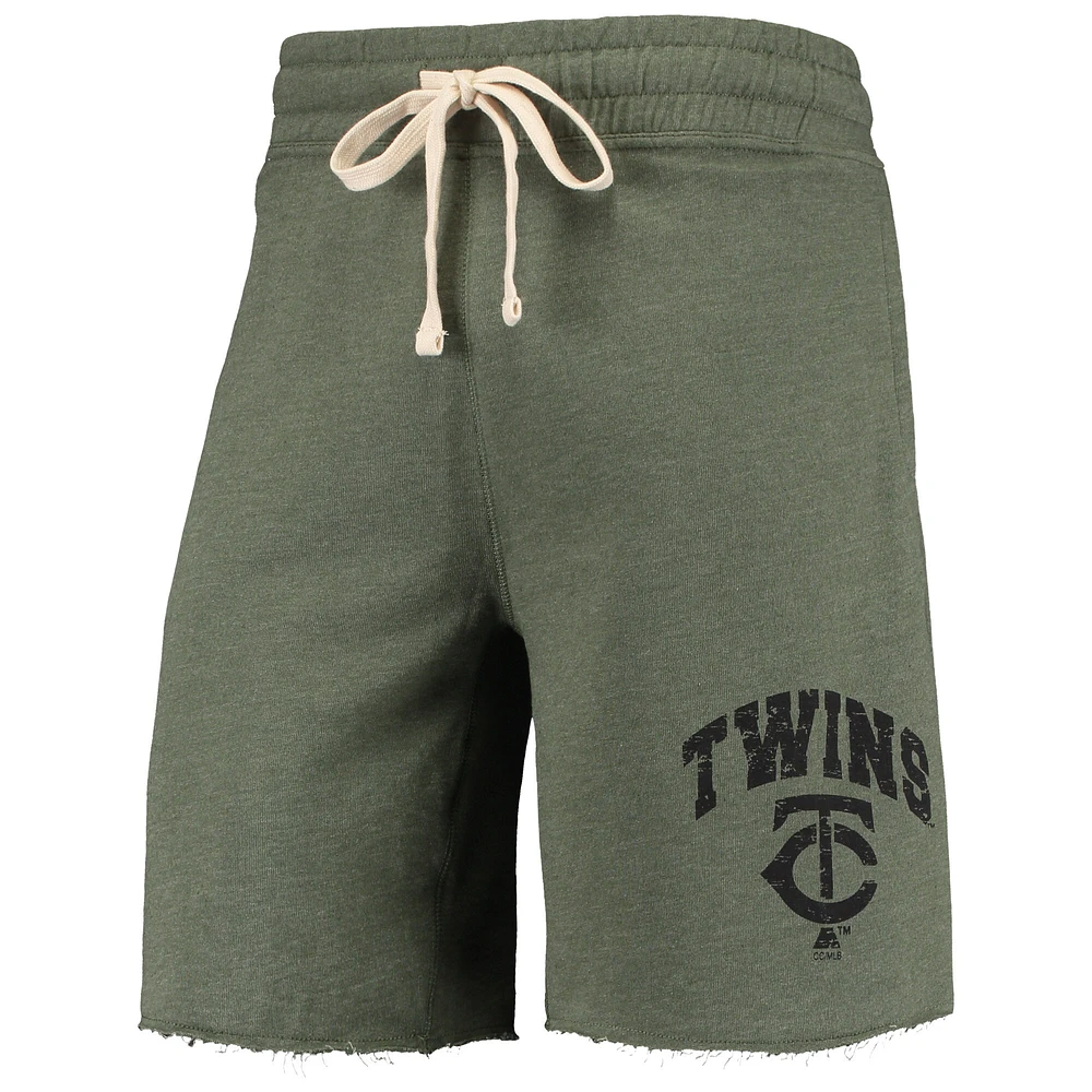 Concepts Sport Olive chinée Minnesota Twins Mainstream Tri-Blend Short pour homme