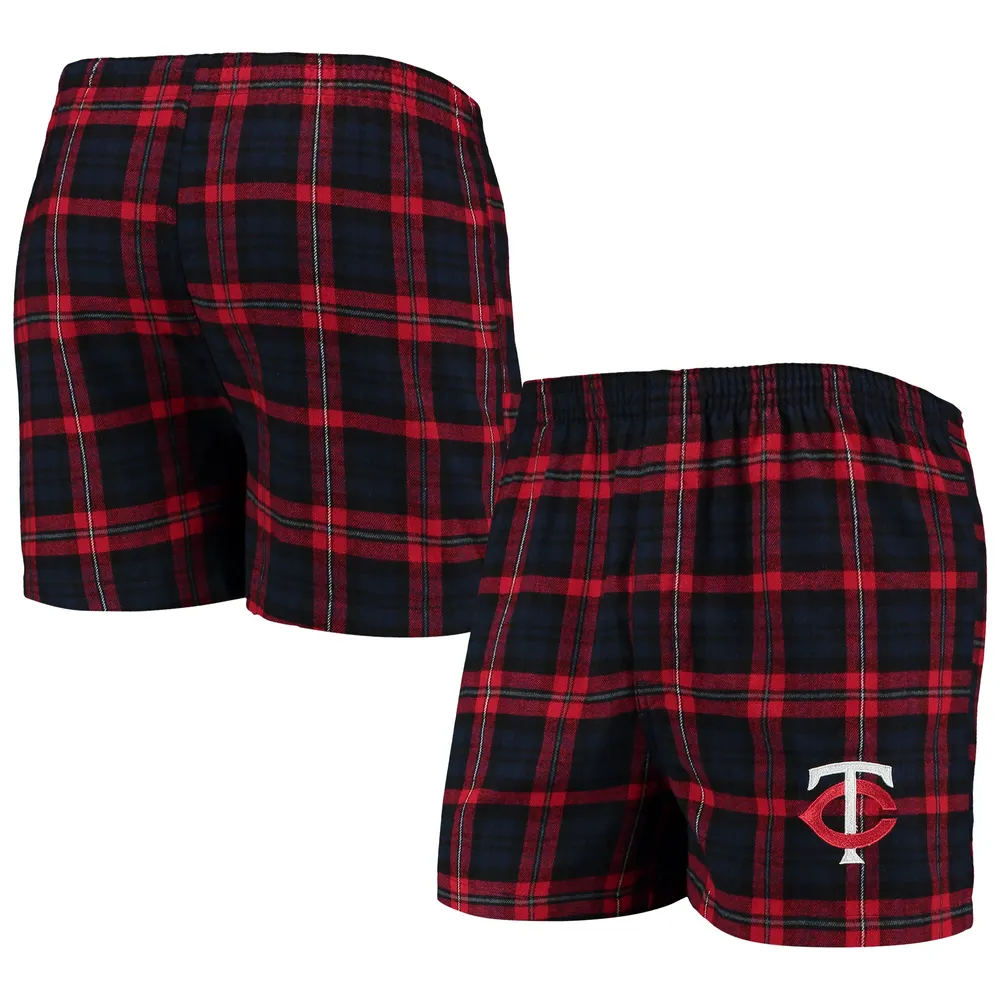 Lids Minnesota Twins Concepts Sport Parkway Flannel Boxer Shorts - Navy