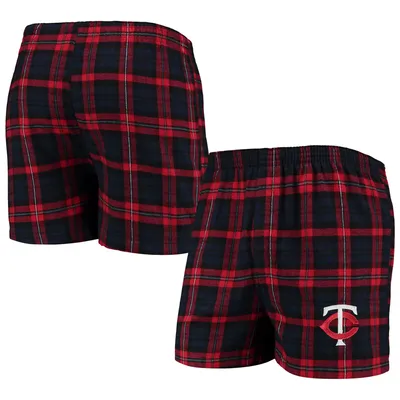 Minnesota Twins Concepts Sport Parkway Flannel Boxer Shorts - Navy