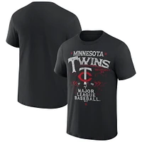 Collection Darius Rucker pour homme par Fanatics T-shirt noir Minnesota Twins Beach Splatter