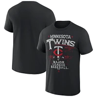 Men's Darius Rucker Collection by Fanatics  Black Minnesota Twins Beach Splatter T-Shirt