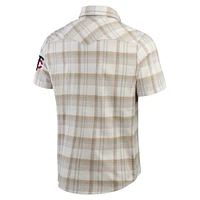 Men's Darius Rucker Collection by Fanatics Gray Minnesota Twins Plaid Full-Snap Shirt