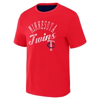 Men's Darius Rucker Collection by Fanatics Navy/Red Minnesota Twins Two-Way Ringer Reversible T-Shirt