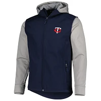 Men's Dunbrooke Navy/Heather Gray Minnesota Twins Alpha Full-Zip Jacket