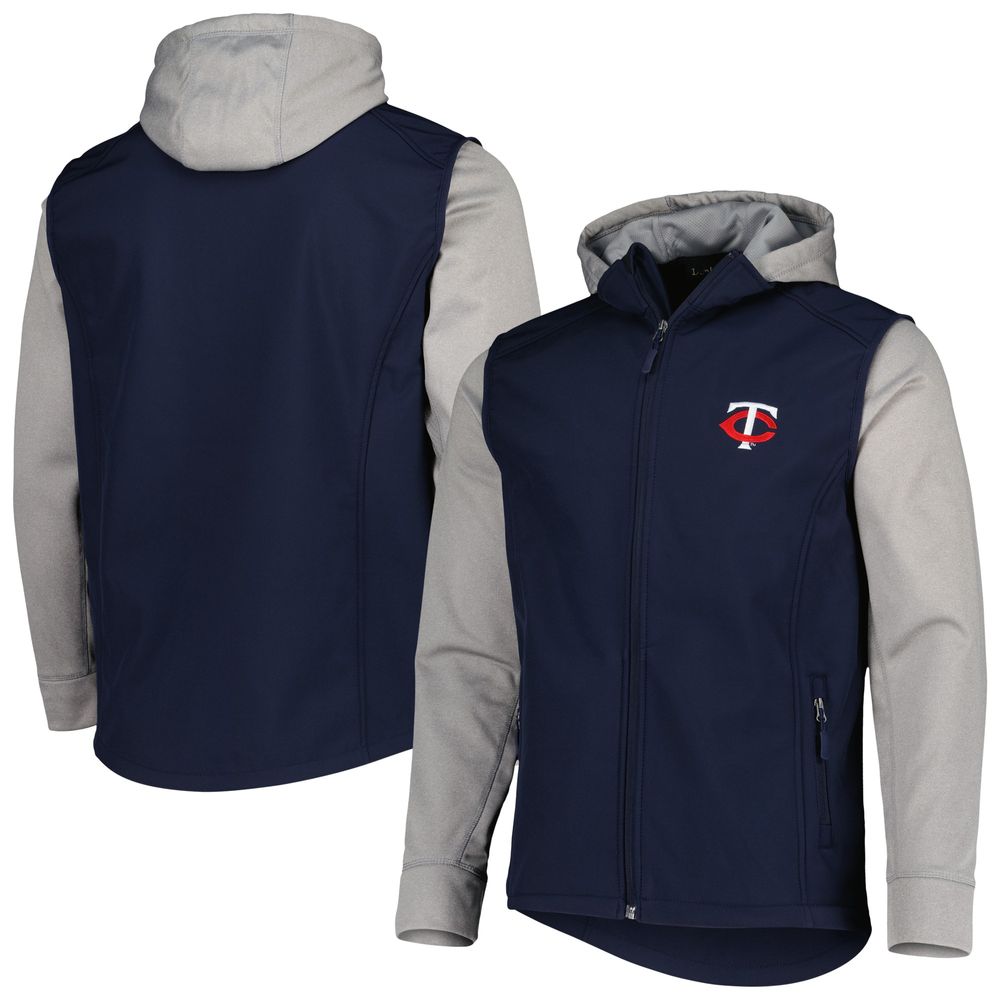 Men's Dunbrooke Navy/Heather Gray Minnesota Twins Alpha Full-Zip Jacket