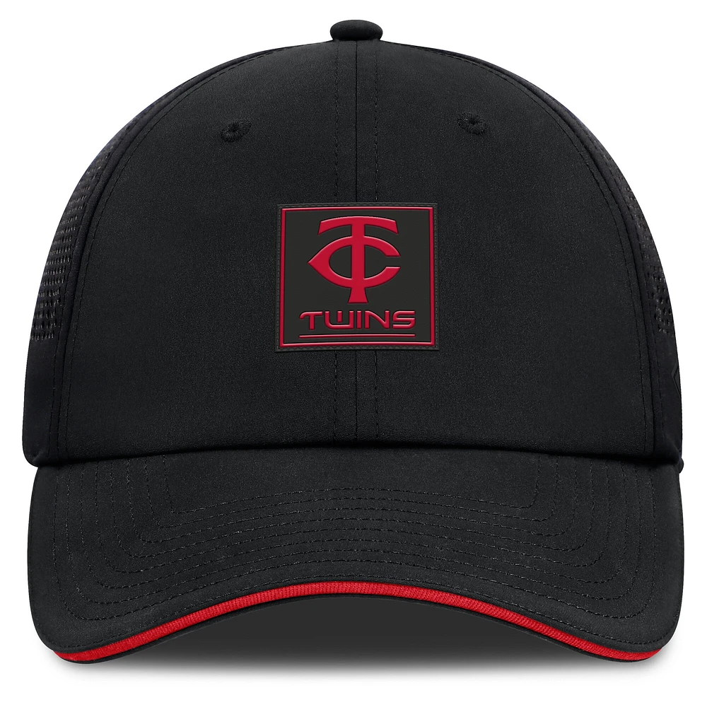 Men's Fanatics Black Minnesota Twins Level Up Driver Adjustable Hat