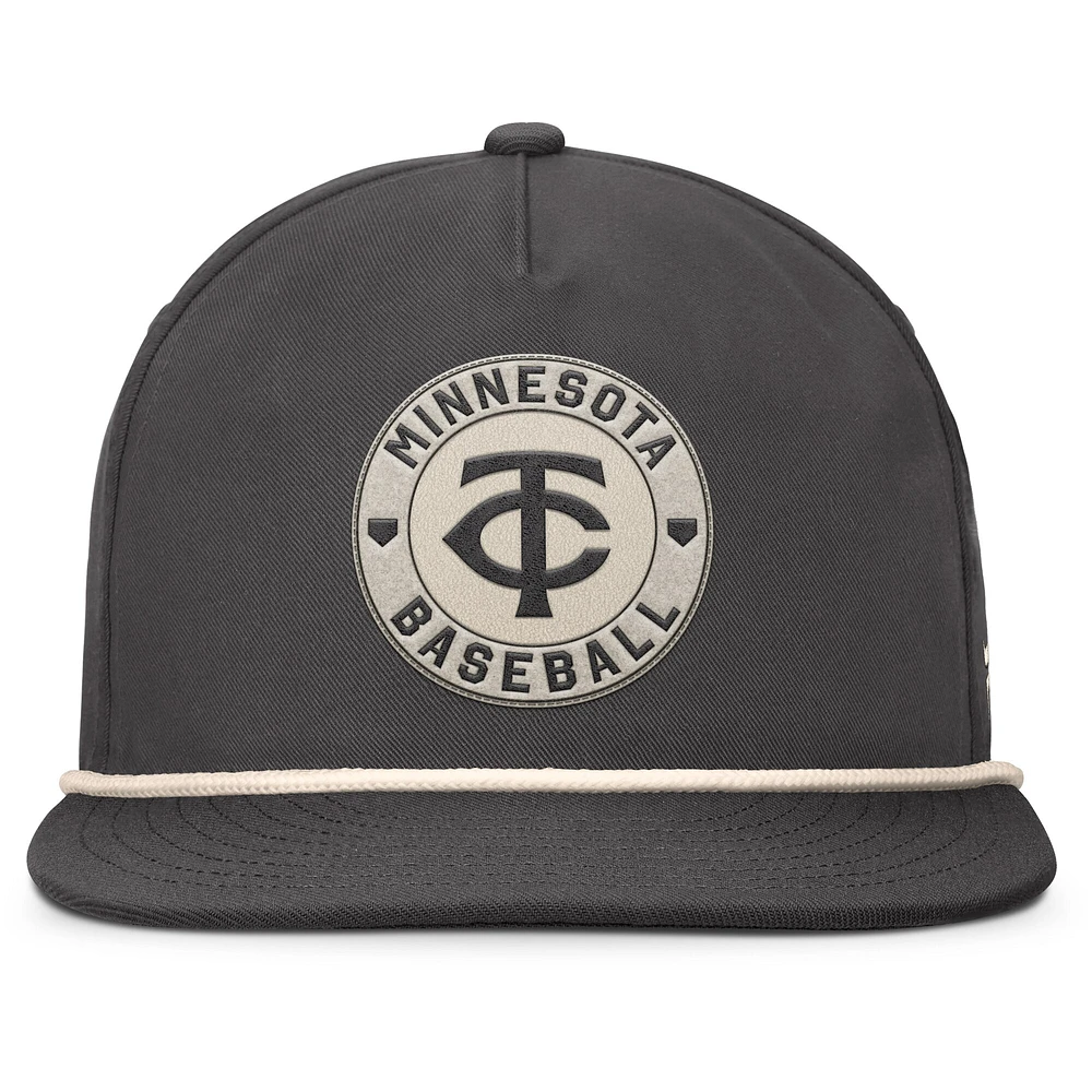 Men's Fanatics Charcoal Minnesota Twins Closer Adjustable Hat