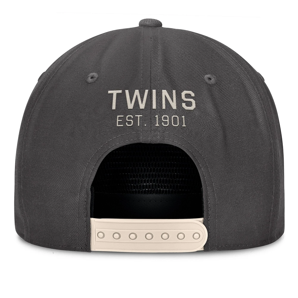 Men's Fanatics Charcoal Minnesota Twins Closer Adjustable Hat
