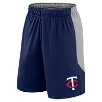 Short Fanatics pour hommes bleu marine/gris Minnesota Twins Go Hard