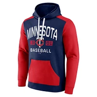 Men's Fanatics Navy/Red Minnesota Twins Chip Pullover Hoodie