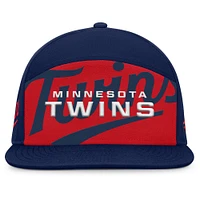 Men's Fanatics Navy/Red Minnesota Twins Clubhouse Splitter Snapback Hat