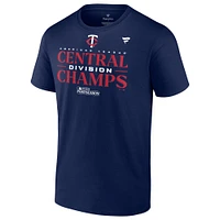 T-shirt Fanatics Navy Minnesota Twins 2023 AL Central Division Champions Vestiaire pour homme