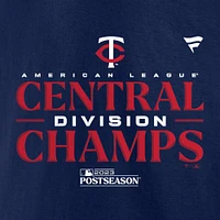 T-shirt Fanatics Navy Minnesota Twins 2023 AL Central Division Champions Vestiaire pour homme