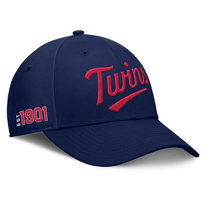 Casquette Fanatics pour homme bleu marine Minnesota Twins Fundamental Tag Flex