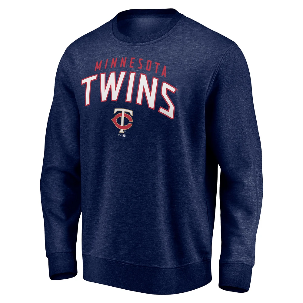 Men's Fanatics Navy Minnesota Twins Gametime Arch Pullover Sweatshirt