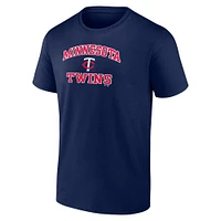 Men's Fanatics Navy Minnesota Twins Heart & Soul T-Shirt