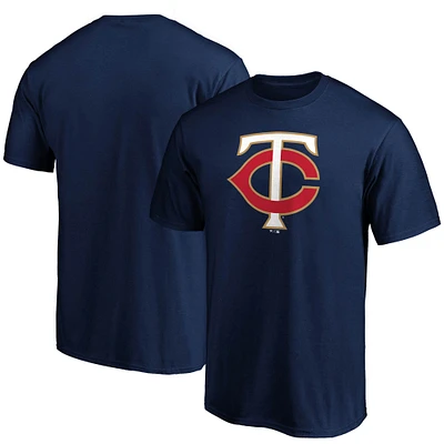 T-shirt avec logo officiel des Minnesota Twins Fanatics pour hommes, bleu marine