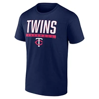 T-shirt Power Hit Fanatics pour hommes, bleu marine, Minnesota Twins