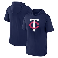 T-shirt à capuche manches courtes Fanatics Navy Minnesota Twins pour hommes