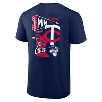 T-shirt bleu marine Fanatics Minnesota Twins Split Zone pour hommes