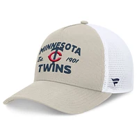 Men's Fanatics Stone Minnesota Twins A-Frame Trucker Adjustable Hat