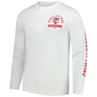 Men's Fanatics  White Minnesota Twins Press Box Long Sleeve T-Shirt