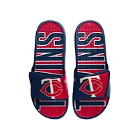 FOCO Minnesota Twins, sandales à enfiler en gel avec logo pour hommes