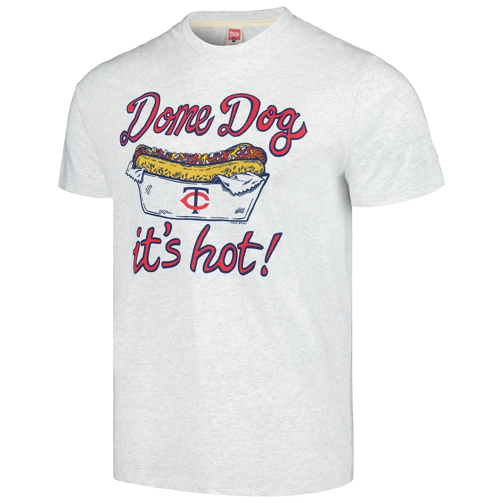 T-shirt triple mélange Homage Grey Minnesota Twins Doodle Collection Dome Dog pour hommes