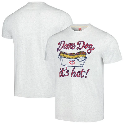 T-shirt triple mélange Homage Grey Minnesota Twins Doodle Collection Dome Dog pour hommes