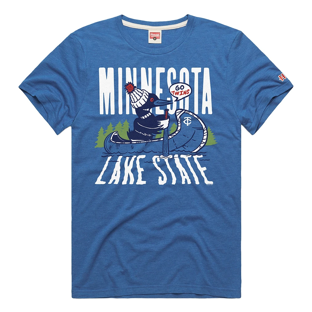 Men's Homage Navy Minnesota Twins Hyper Local Tri-Blend T-Shirt