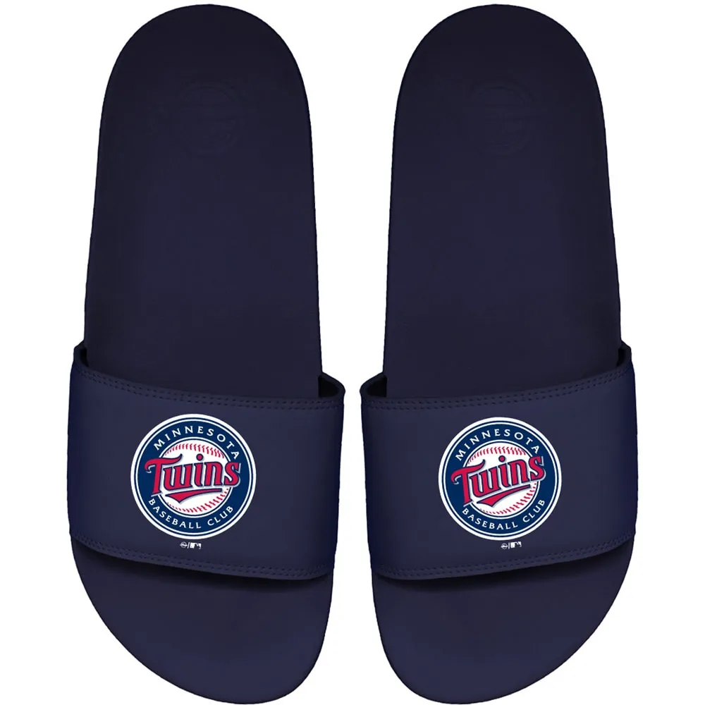 Sandales à enfiler ISlide Navy Minnesota Twins Primary Motto pour hommes