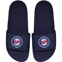 Men's ISlide Navy Minnesota Twins Primary Motto Slide Sandals