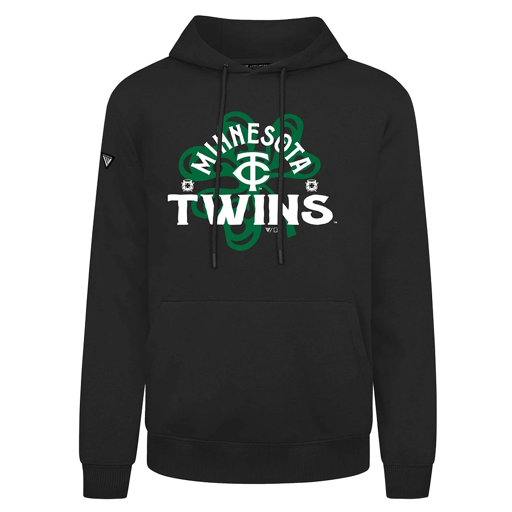 Men's Levelwear Minnesota Twins St. Patrick's Day Podium Shamrock Pullover Hoodie