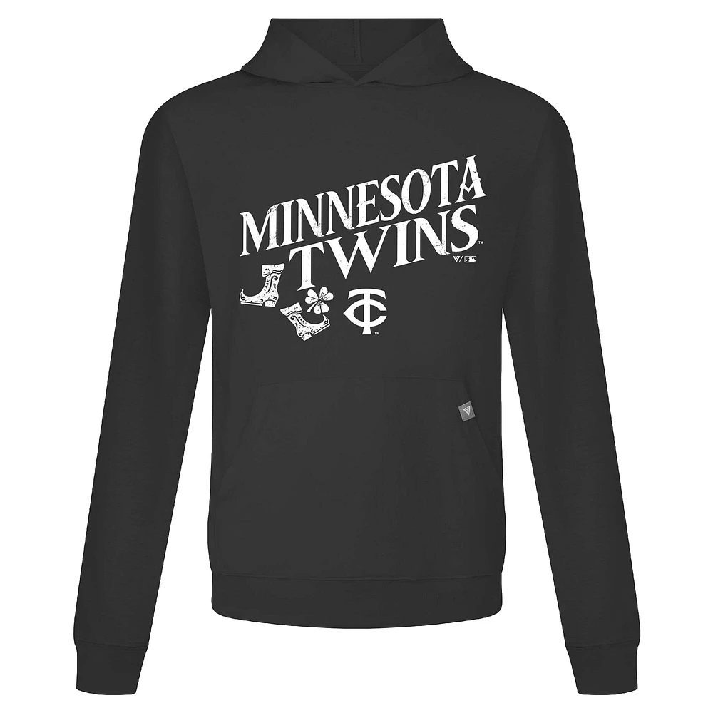 Sweat à capuche noir pour homme avec bottes de relais la Saint-Patrick des Minnesota Twins Levelwear